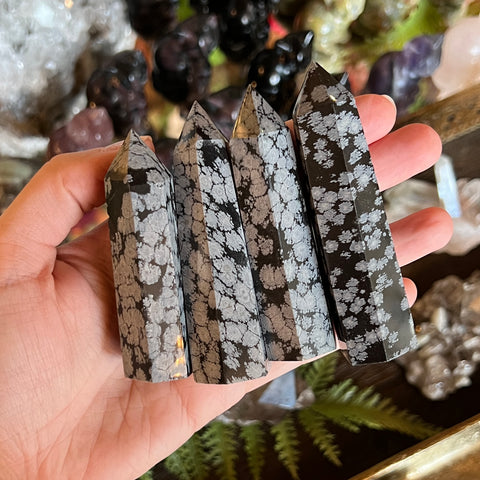 Snowflake Obsidian Point