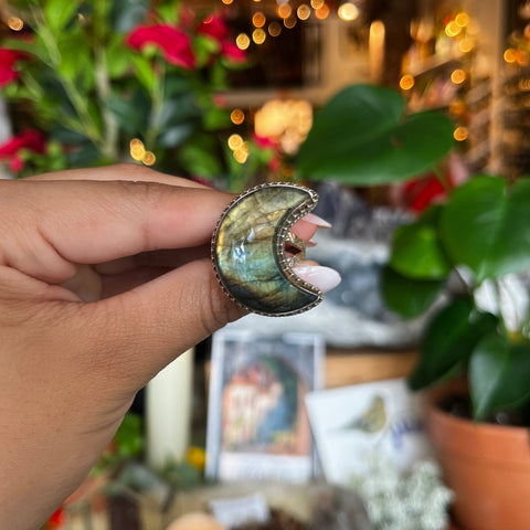 Labradorite Ring "Micah" - Size 10