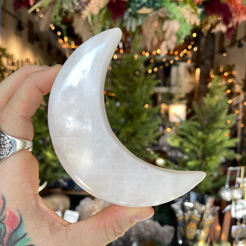 Clear Quartz Moon "Cara"