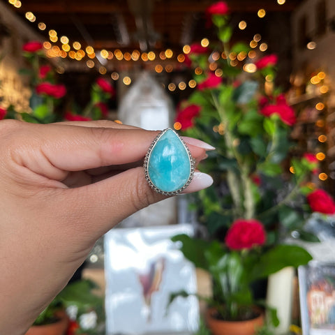 Amazonite Ring "Laurie" - Size 9