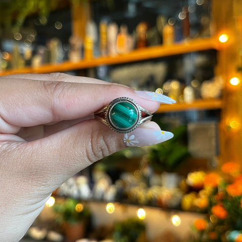 Malachite Ring "Circe" - Size 11