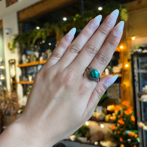 Malachite Ring "Circe" - Size 11