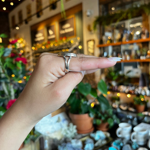 Rutilated Quartz Ring "Coral" - Size 6