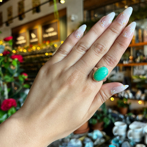 Chrysoprase Ring "Koa" - Size 7