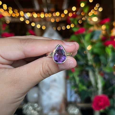 Amethyst Ring "Karley" - Size 9.5