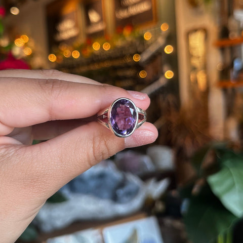 Amethyst Ring "August" - Size 7.5