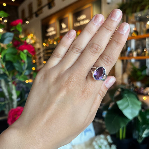 Amethyst Ring "August" - Size 7.5