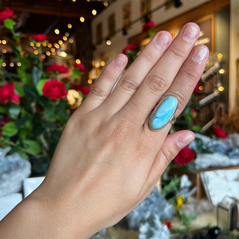 Larimar Ring "Lily" - Size 6