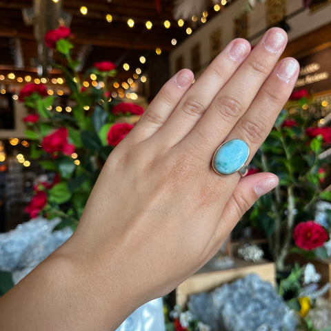 Larimar Ring "Dakota" - Size 8.5