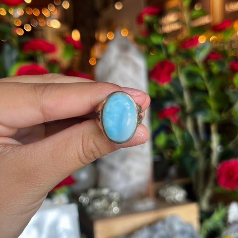 Larimar Ring "Charlie" - Size 6