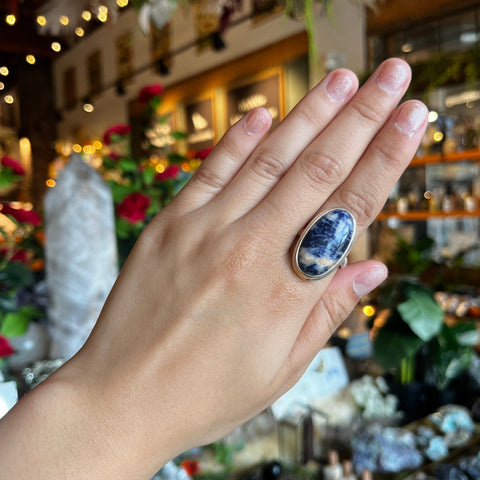 Sodalite Ring "Sheldon" - Size 9