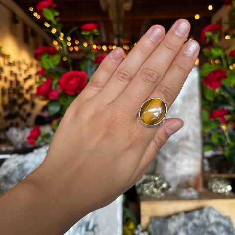 Tiger's Eye Ring "Jillian" - Size 9