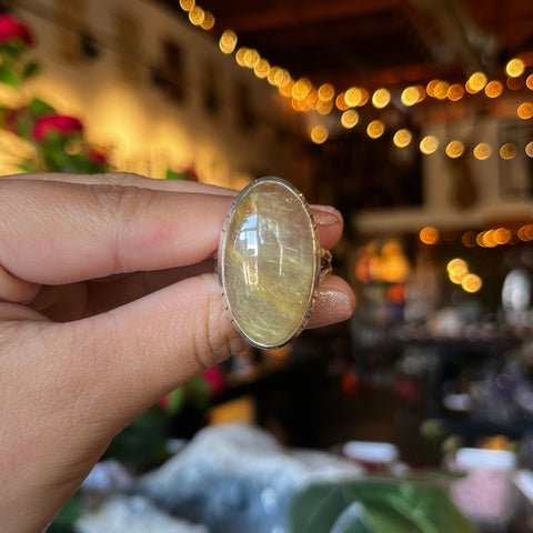 Rutilated Quartz Ring "Henry" - Size 9