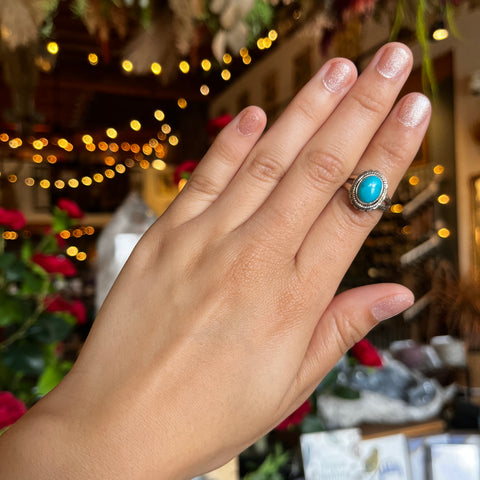 Turquoise Ring "Fairuza" - Size 6