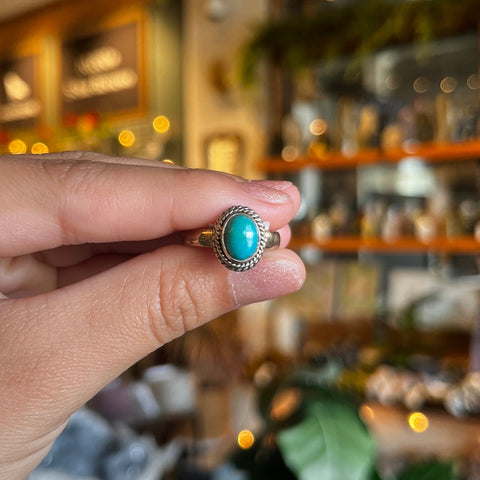 Turquoise Ring "Tina" - Size 5.5