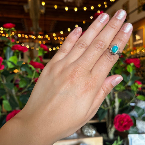 Turquoise Ring "Tina" - Size 5.5