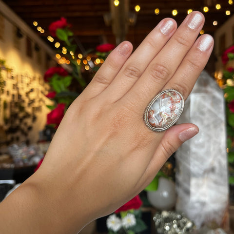 Crazy Lace Agate Ring "Stella" - Size 8