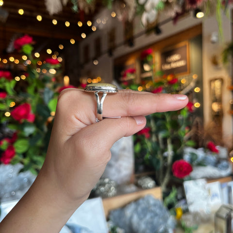 Rutilated Quartz Ring "Mila" - Size 10