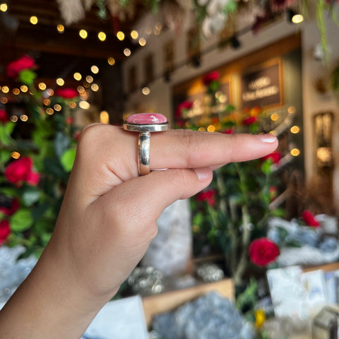 Rhodochrosite Ring "Genevieve" - Size 10.5