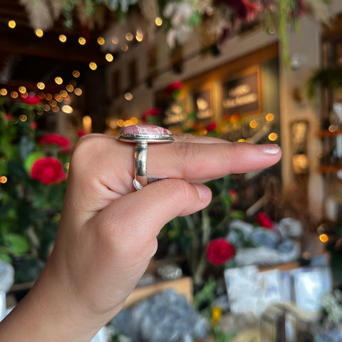 Rhodochrosite Ring "Darlene" - Size 10