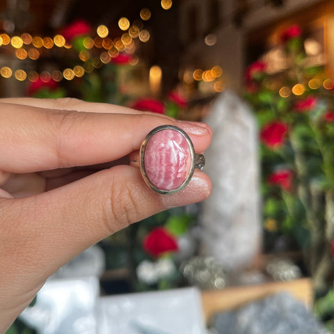 Rhodochrosite Ring "Dani" - Size 9