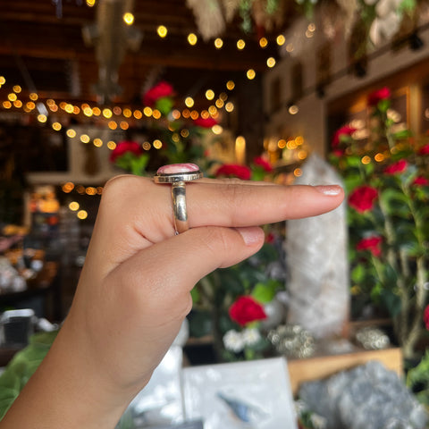 Rhodochrosite Ring "Dani" - Size 9