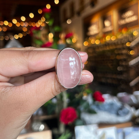 Rose Quartz Ring "Mary" - Size 6