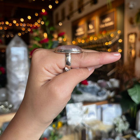 Rose Quartz Ring "Mary" - Size 6