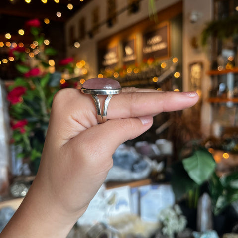 Rose Quartz Ring "Amanda" - Size 10