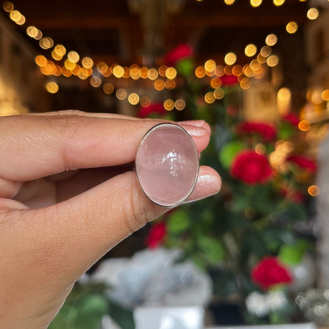 Rose Quartz Ring "Josephine" - Size 7