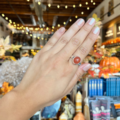 Carnelian Ring "Flora" - Size 8.5