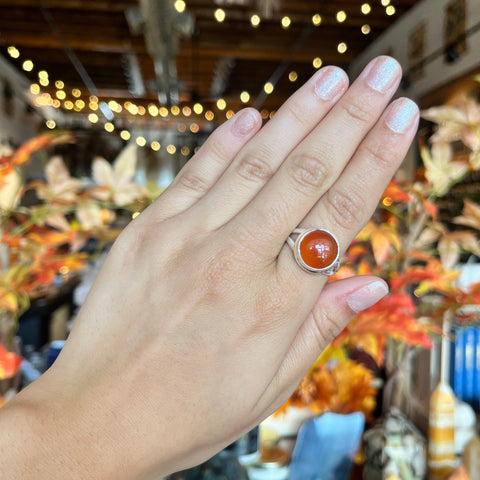 Carnelian Ring "Rosie" - Size 9