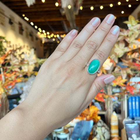 Chrysoprase Ring "Faustina" - Size 9.5