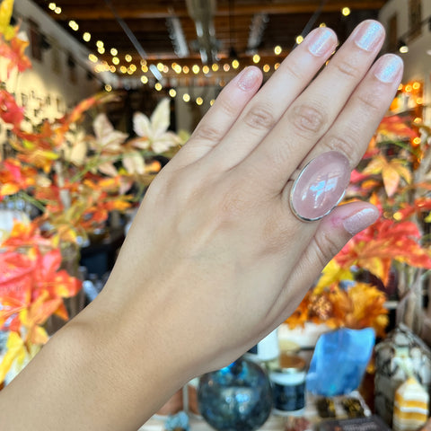 Rose Quartz Ring "Giselle" - Size 8