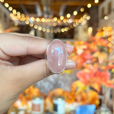 Rose Quartz Ring "Dori" - Size 9