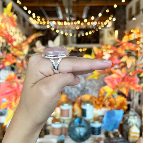 Rose Quartz Ring "Dori" - Size 9