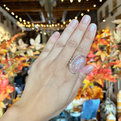 Rose Quartz Ring "Dori" - Size 9