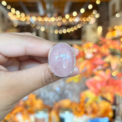 Rose Quartz Ring "Diana" - Size 8