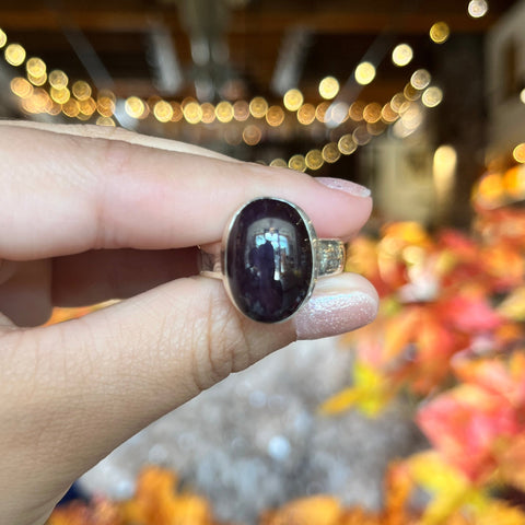 Star Garnet Ring "Carter" - Size 9