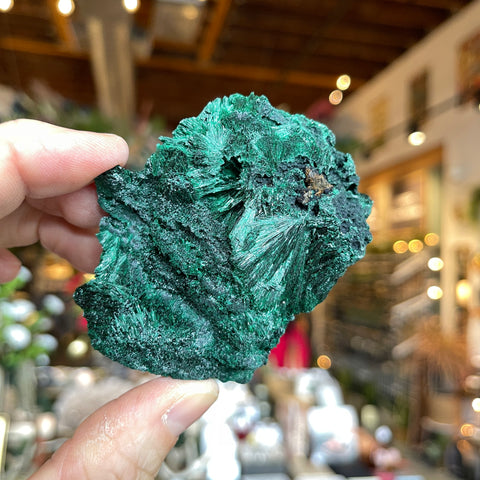 Fibrous Malachite "Pamela"