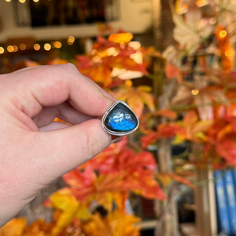 Labradorite Ring "Ambrose" - Size 11.5