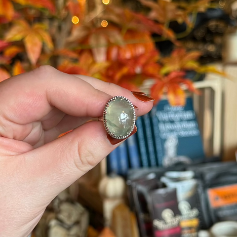 Prehnite Ring "Ali" - Size 6.5