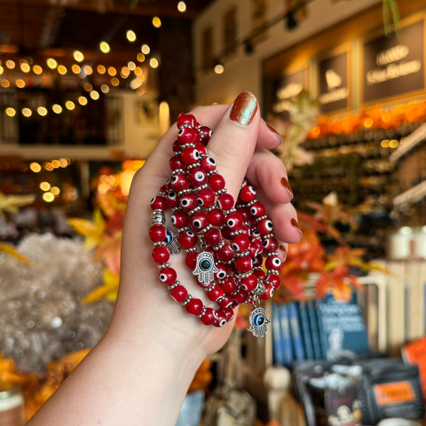 Evil Eye Stretch Bracelet (Red)