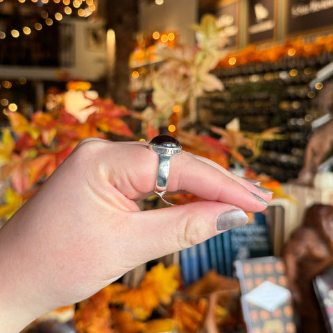 Star Garnet Ring "Gina" - Size 9.5