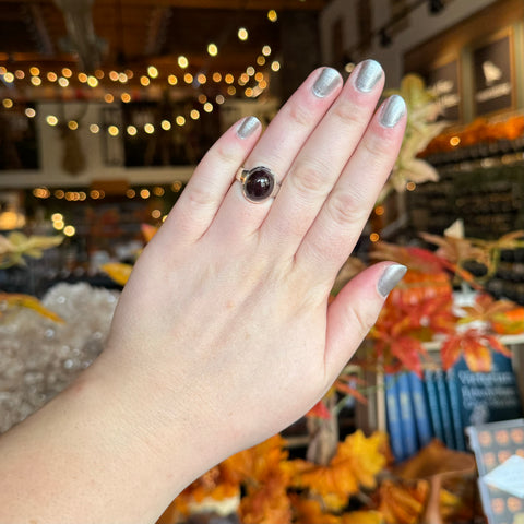 Star Garnet Ring "Mitch" - Size 7