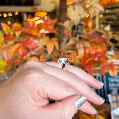 Rainbow Moonstone Ring "Britney" - Size 7.5