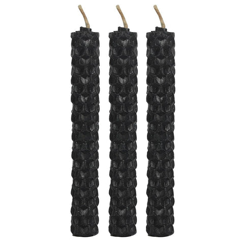 Anellabees Black Beeswax Spell Candles