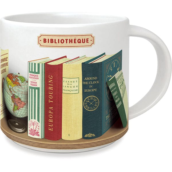 Cavallini Library Books Ceramic Mug