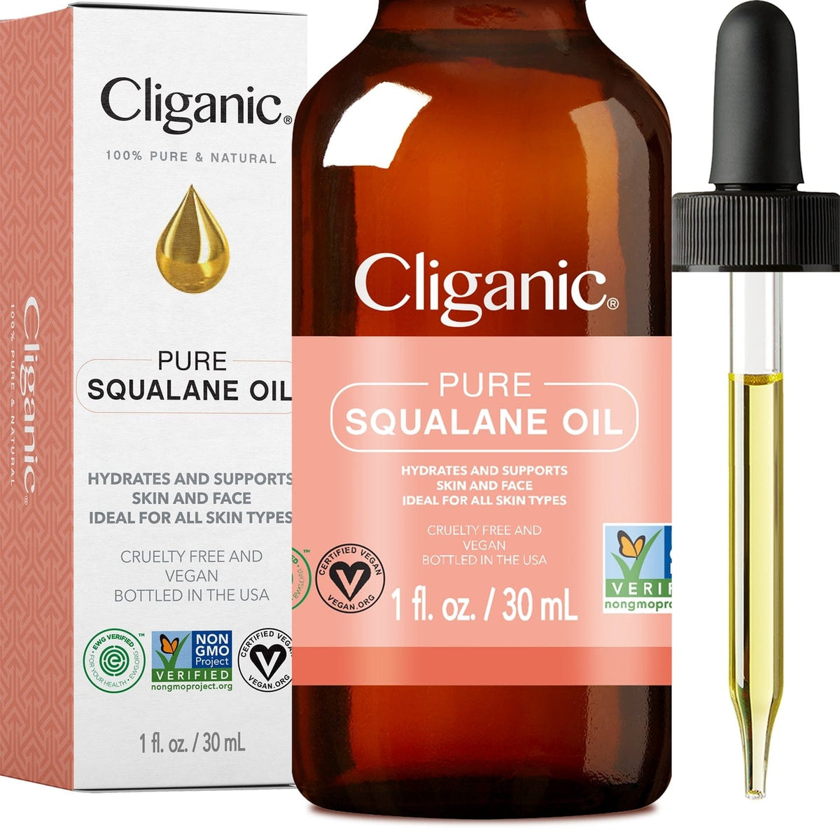 Cliganic Pure Squalane Oil | Carrier Oil