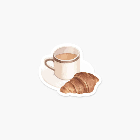 Coffee and Croissant Sticker